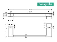 MEDIDAS TOALLERO PUERTA MAMPARA ADDSTORIS HANSGROHE